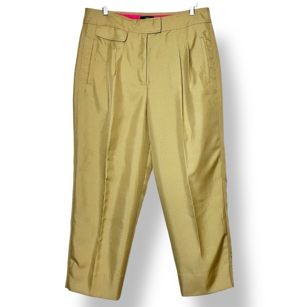 J.‎ Crew NWT Tapered Pants with Front Pleats 14 khaki tan high rise relaxed